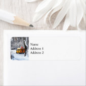 冬に学校へ行く途中 ラベル (インサイチュ)