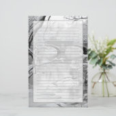 冬に川を渡るア凍っていーチブリッジ 便箋 (スタンド正面)