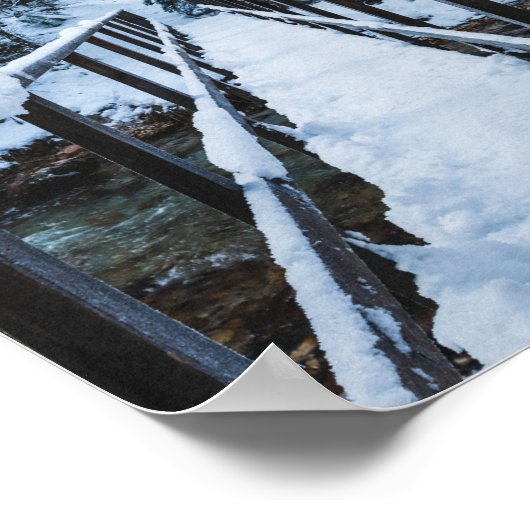 冬に川を渡る ポスター (角)