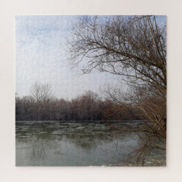 冬に川沿いを生きる ジグソーパズル