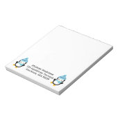 冬に服を着たペンギン文字 ノートパッド (回転)