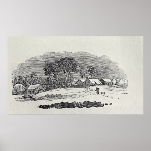 冬に村に近づく ポスター (正面)