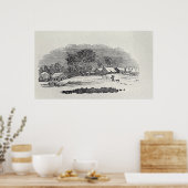 冬に村に近づく ポスター (キッチン)