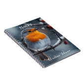 冬に枝の上に座っている小鳥 ノートブック (右側)