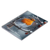 冬に枝の上に座っている小鳥 ノートブック (左側)