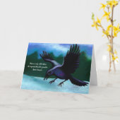 冬に渡る カード (黄色い花)