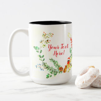 冬に満ちた人生の休日/クリスマスマグカップ ツートーンマグカップ