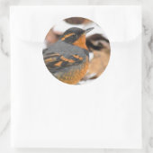 冬に素晴らしの様々なツグミの鳴鳥 ラウンドシール (バッグ)