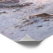 冬に群れをもつ鹿 ポスター (角)