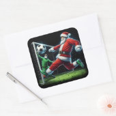 冬に遊サンタ応援 スクエアシール (封筒)