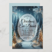 冬に霜の松の輝きクリスマスイブディナー 招待状 (正面/裏面)
