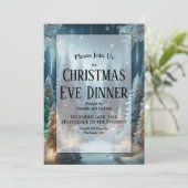 冬に霜の松の輝きクリスマスイブディナー 招待状 (スタンド正面)