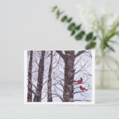 冬に2羽の赤い鳥， Copyright 2005 ポストカード (スタンド正面)