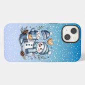 冬のあったかスノーマン iPhoneケース (裏面横)