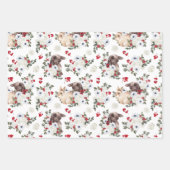 冬のうさぎの花 | 旧正月 ラッピングペーパーシート (正面)