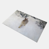 冬のうさぎ（うさぎ）、Bruno Liljefors ドアマット (アングル)