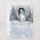 冬のおとぎ話のプリンセス魅惑の雪のポータル 招待状 (裏面)