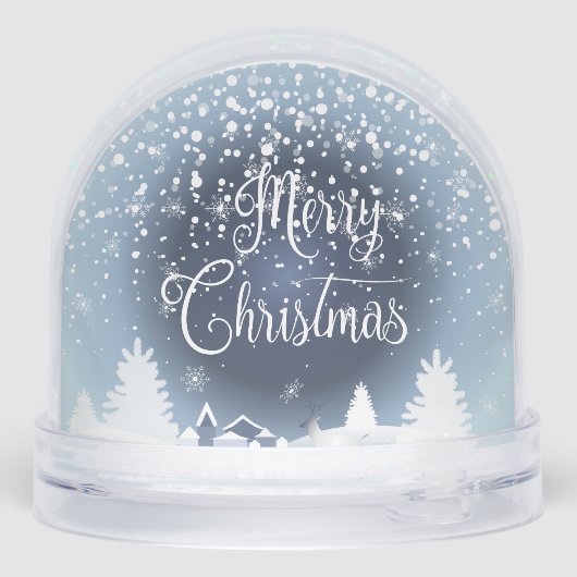 冬のおとぎ話の夜ファンタジー雪の森 (裏面)