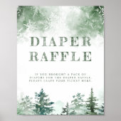 冬のおむつラッフルベビーシャワー ポスター (正面)