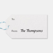 冬のおもしろいなし霜の降りた雪だるま™ ギフトタグ (裏面横)