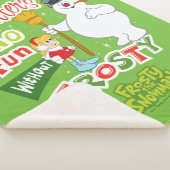 冬のおもしろいなし霜の降りた雪だるま™ シェルパブランケット (3/4)