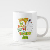 冬のおもしろいなし霜の降りた雪だるま™ ジャンボコーヒーマグカップ (右)