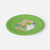 冬のおもしろいなし霜の降りた雪だるま™ ペーパープレート (アングル)