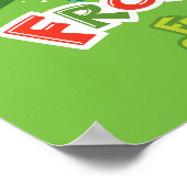 冬のおもしろいなし霜の降りた雪だるま™ ポスター (角)