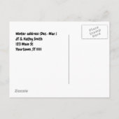 冬のおもしろいなアドレス変更のためのフロリダ 案内ポストカード (裏面)