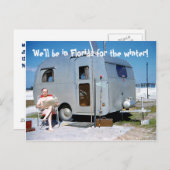 冬のおもしろいなトレーラーの住所のためのフロリダ 案内ポストカード (正面/裏面)