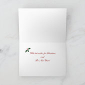 冬のおもしろいのクリスマスのスキーラブラドールの絵画 シーズンカード (内部)