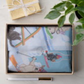 冬のおもしろいのスキーのクリスマスのラブラドール 薄葉紙 (ギフト)