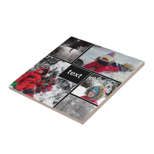 冬のおもしろいキッズゲーム雪のカスタマイズ可能な文字パーソ タイル (側面)