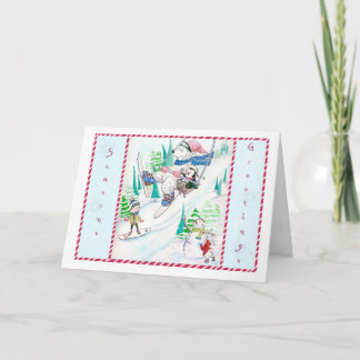 冬のおもしろいクリスマスカード シーズンカード