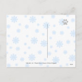 冬のおもしろいクリスマススキーラブラドール絵画ズ シーズンポストカード (裏面)