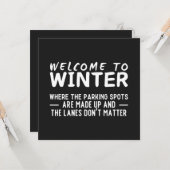 冬のおもしろいドライブへようこそ カード (正面/裏面インサイチュ)