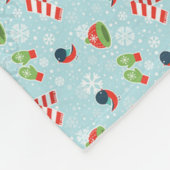 冬のおもしろいパターン フリースブランケット (角)