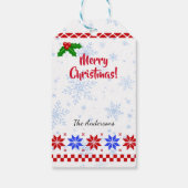 冬のおもしろいパーソナライズされたクリスマススキーラブラドール ギフトタグ (裏面)