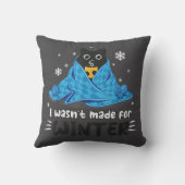 冬のおもしろい可愛いキャットコーヒAniに作られたのではない クッション (裏面)