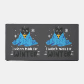 冬のおもしろい可愛いキャットコーヒAniに作られたのではない デスクマット (正面)