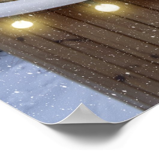 冬のおもしろい猫が熱い浴槽の猫好きアート ポスター (角)