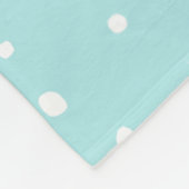 冬のおもしろい縁どコリードッグと雪だるまホリデイ フリースブランケット (角)