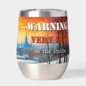 冬のおもしろい風景絶縁タンブラー (背面)