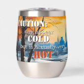 冬のおもしろい風景絶縁タンブラー (正面)