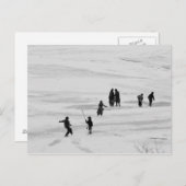 冬のおもしろい ポストカード (正面/裏面)