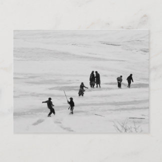 冬のおもしろい ポストカード