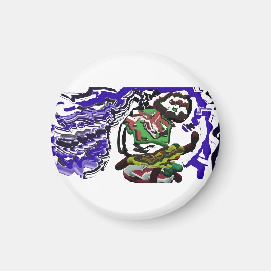 冬のおもしろい マグネット (正面)