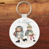 冬のおもしろいTシャツとギフト キーホルダー (正面)