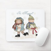 冬のおもしろいTシャツとギフト マウスパッド (マウス)