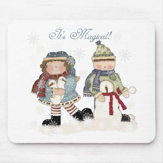 冬のおもしろいTシャツとギフト マウスパッド (正面)